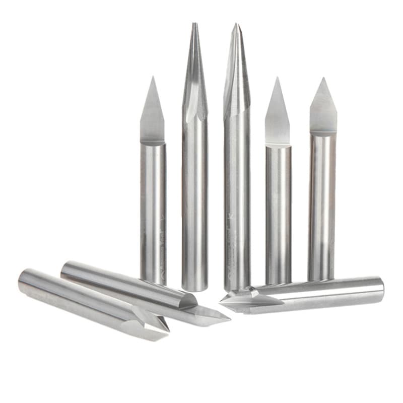8-Piece CNC Signmaking/Engraving Router Bit, 1/4" Shank