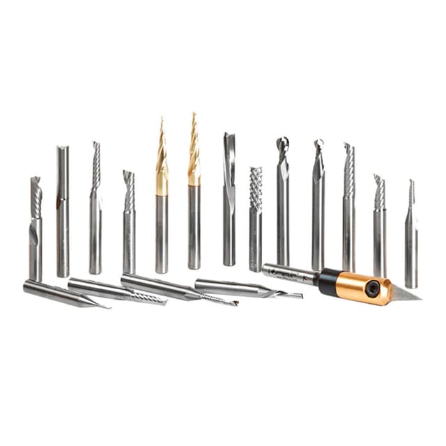 18-Piece Plastic Cutting Advanced Router Bit Collection, 1/4" Shank