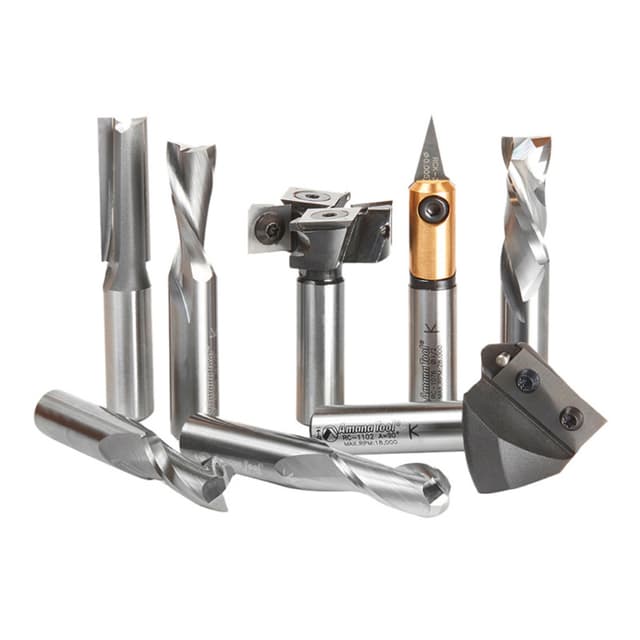 8-Piece CNC General Purpose Router Bit Collection, 1/2" Shank