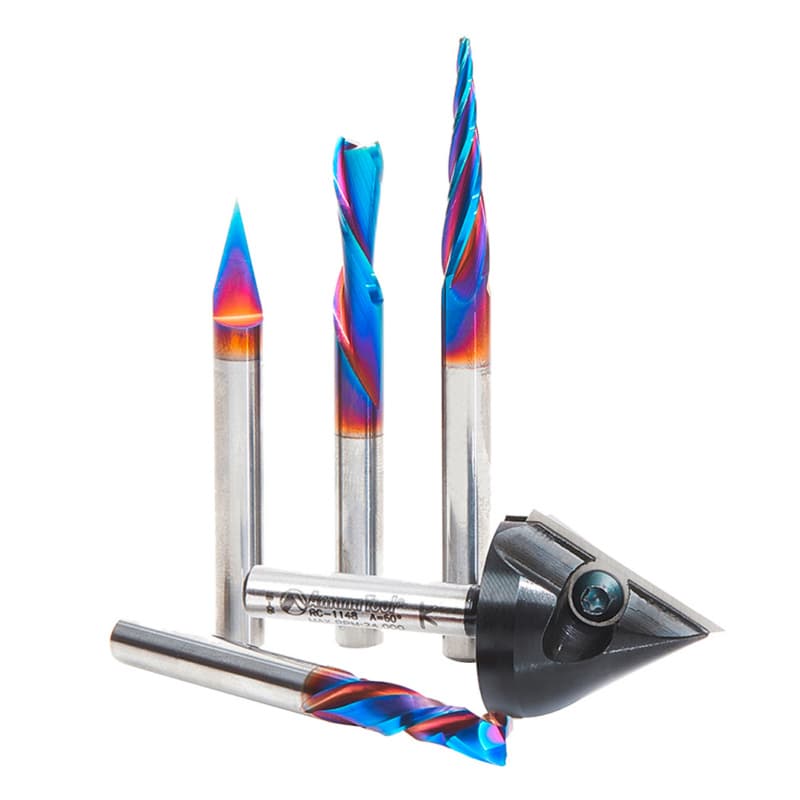 5-Piece CNC Signmaking Router Bit Set, 1/4" Shank