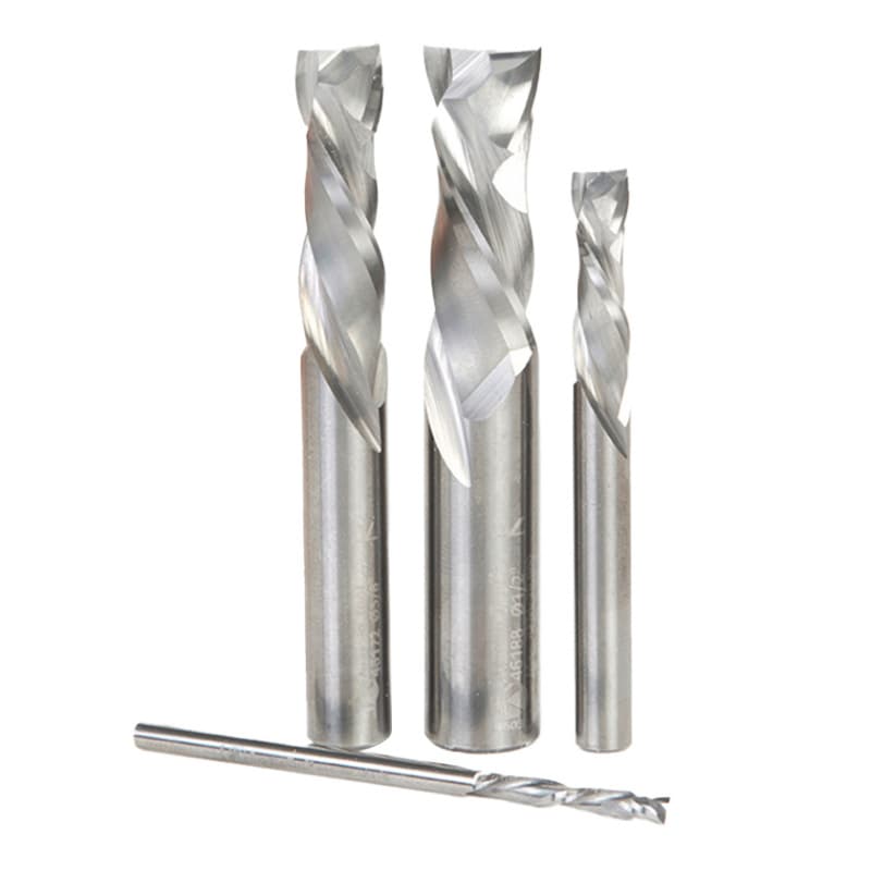 4-Piece CNC Compression Spiral Router Bit Collection