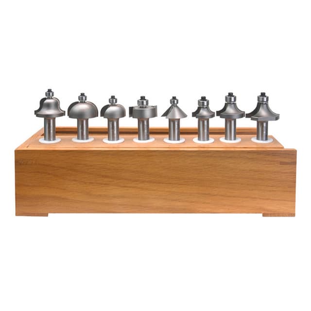 8-Piece Profile Router Bit Set, 1/2" Shank