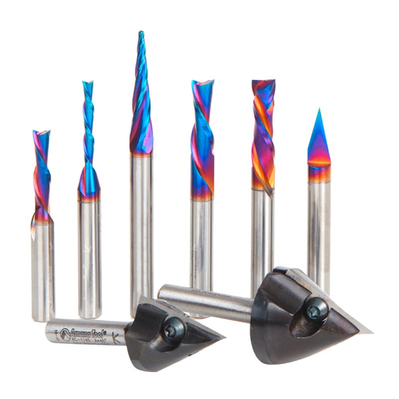 8-Piece Joos CNC Advance Router Bit Set, 1/4" Shank
