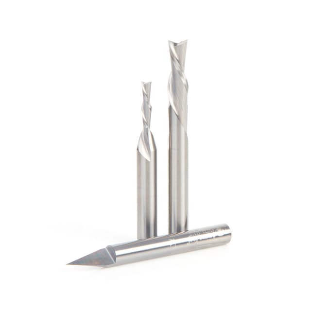 3-Piece CNC Basic Router Bit Pack, 1/4" Shank