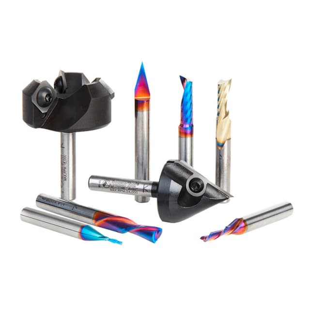 8-Piece CNC Advanced Master Router Bit Collection, 1/4" Shank