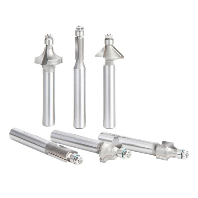 6-Piece Miniature Router Bit Pack, 1/4" Shank
