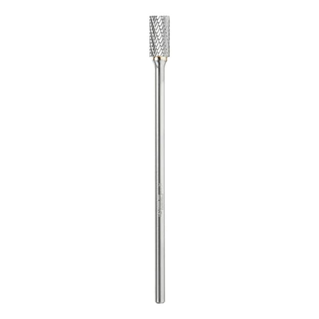 1/2" x 7" Double Cut Cylindrical Shape Burr Bit with End Cut, 1/4" Shank