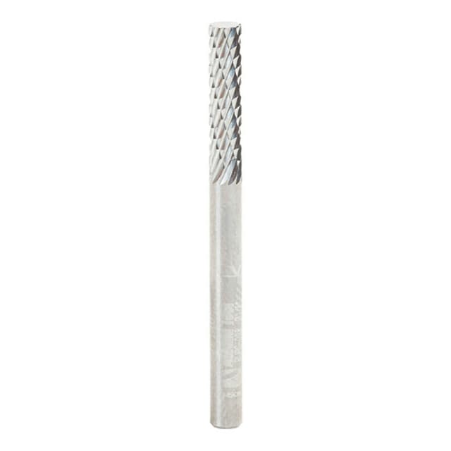 1/8" x 1-1/2" Double Cut Cylindrical Shape Burr Bit, 1/8" Shank
