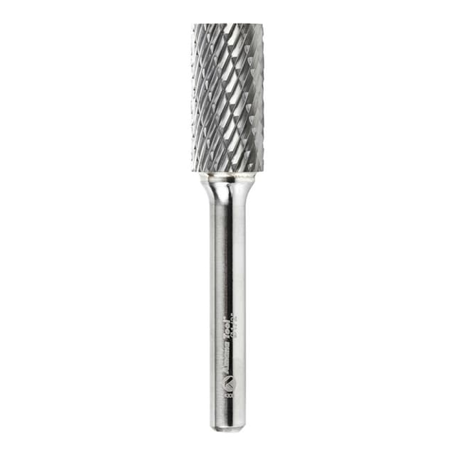 1/2" x 2-3/4" Double Cut Cylindrical Shape Burr Bit, 1/4" Shank
