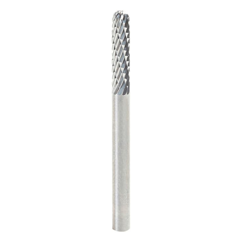 1/8" x 1-1/2" Cylinder Shape Double Cut Burr Bit, 1/8" Shank