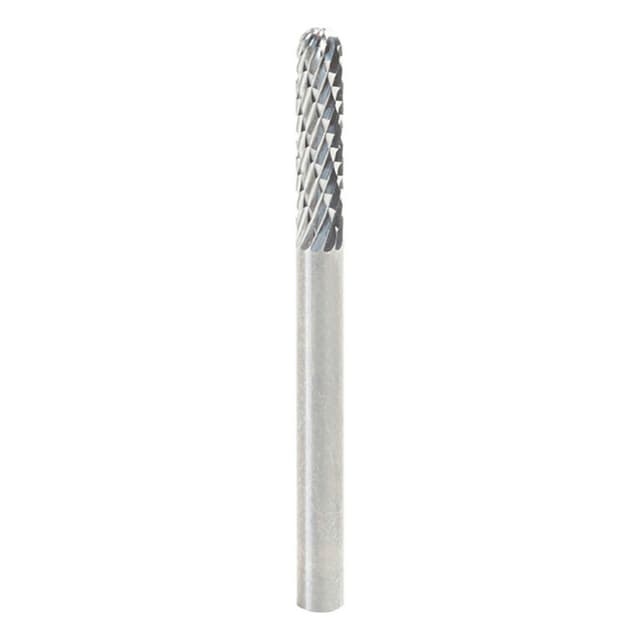 1/8" x 1-1/2" Cylinder Shape Double Cut Burr Bit, 1/8" Shank