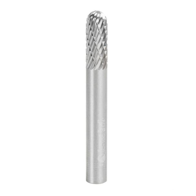 1/4" x 2" Cylinder Shape Double Cut Burr Bit, 1/4" Shank
