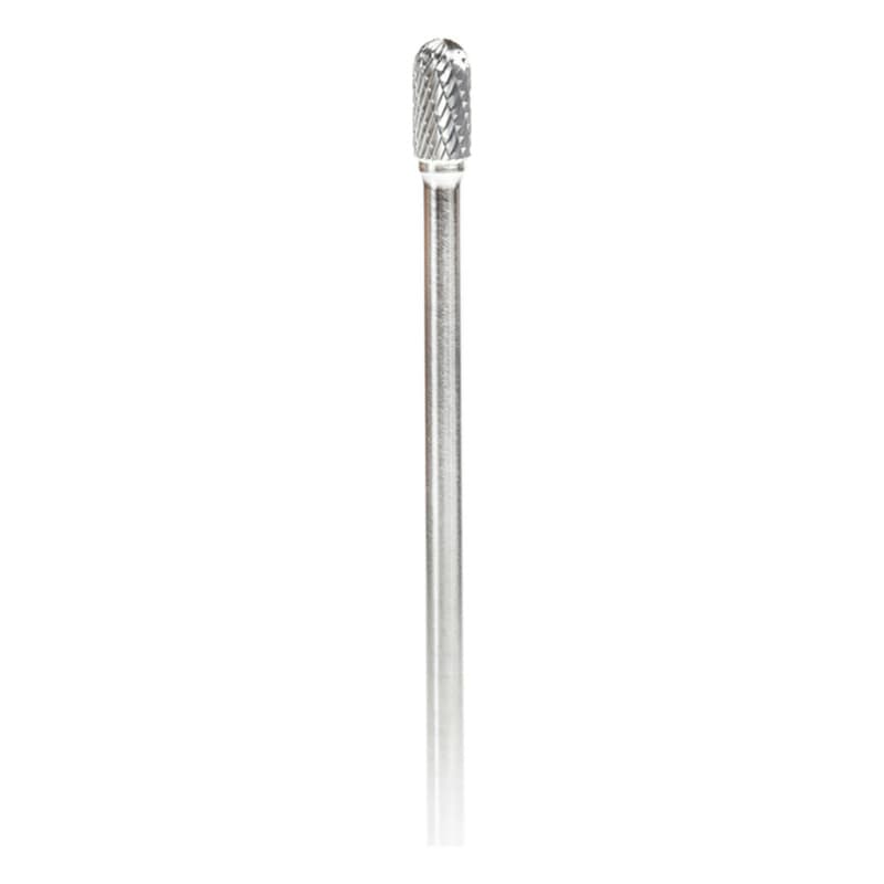3/8" x 6-3/4" Cylinder Shape Double Cut Burr Bit, 1/4" Shank