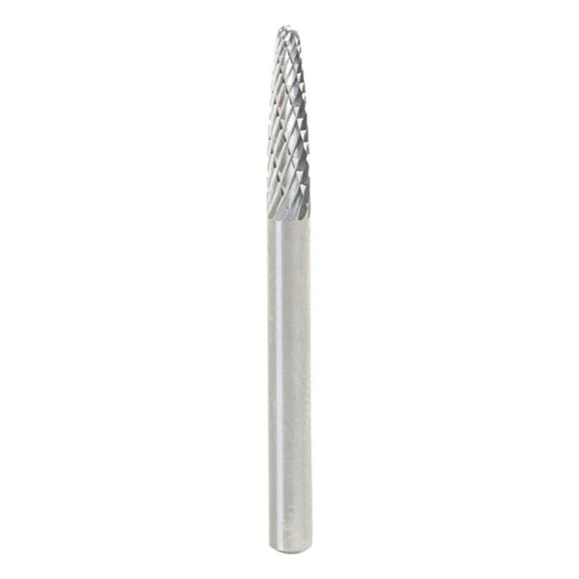1/8" x 1-1/2" Tree Shape Double Cut Burr Bit, 1/8" Shank