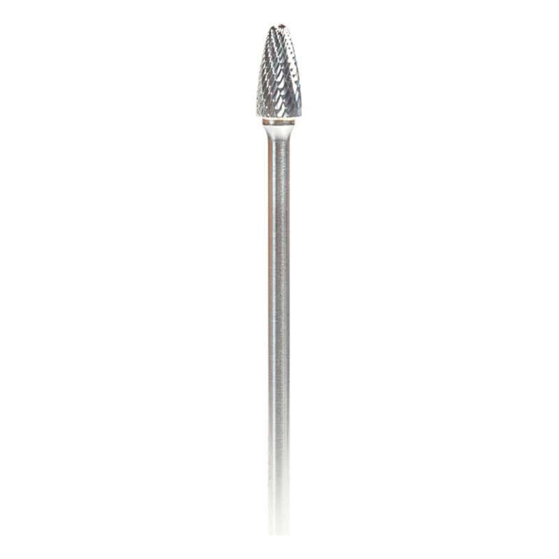 1/2" x 7" Tree Shape Double Cut Burr Bit, 1/4" Shank