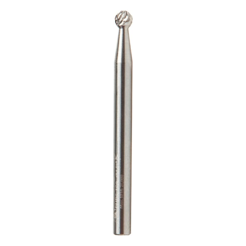 1/8" x 1-1/2" Ball Shape Double Cut Burr Bit, 1/8" Shank