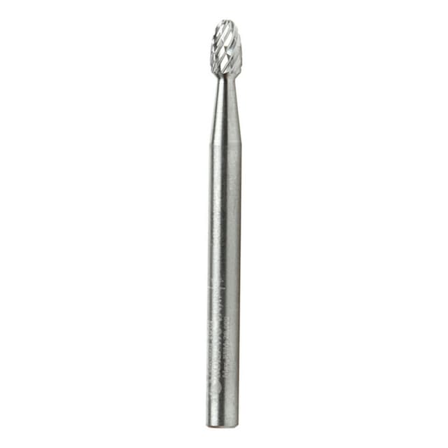 1/8" x 1-1/2" Oval Shape Double Cut Burr Bit, 1/8" Shank