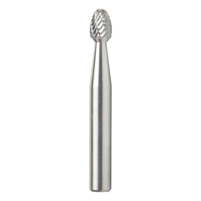 1/4" x 2" Oval Shape Double Cut Burr Bit, 1/4" Shank