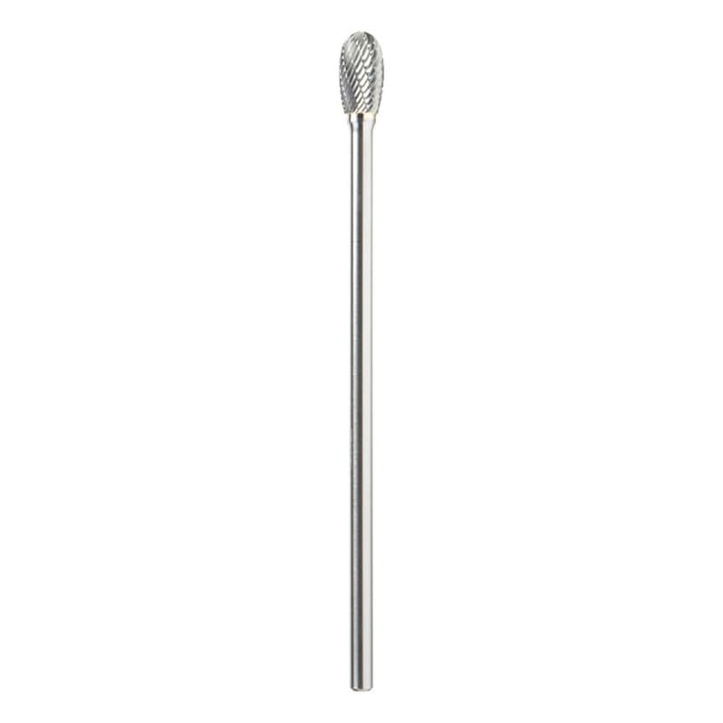 1/2" x 6-7/8" Oval Shape Double Cut Burr Bit, 1/4" Shank