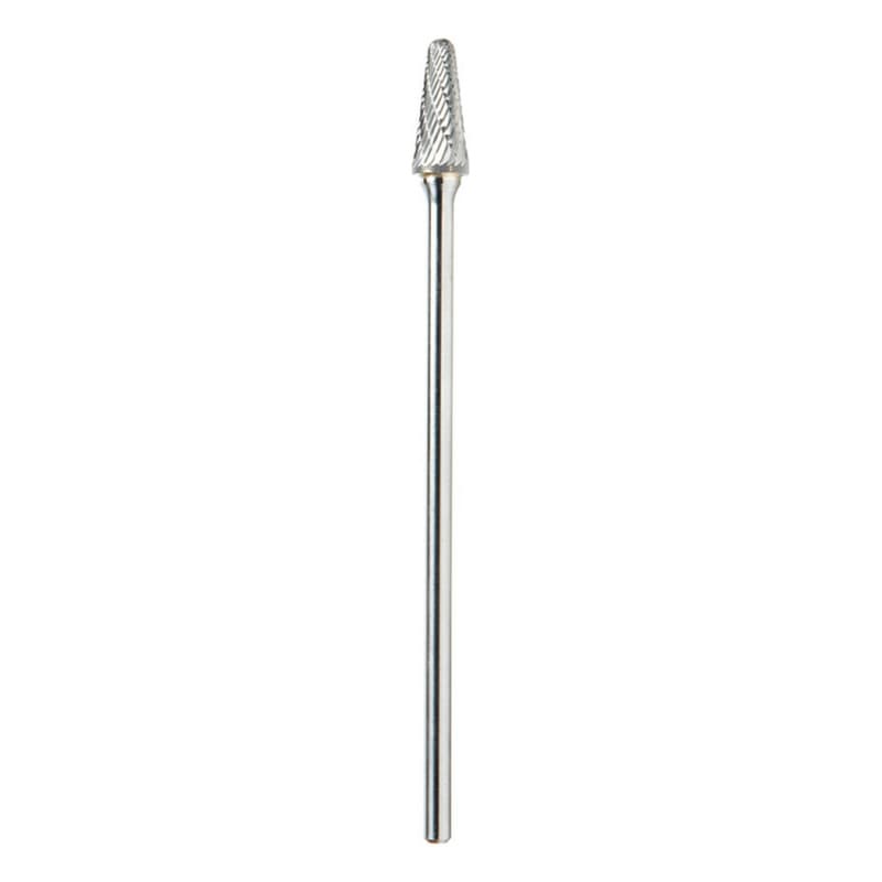 1/2" x 7-1/8" Cone Shape Double Cut Burr Bit, 1/4" Shank