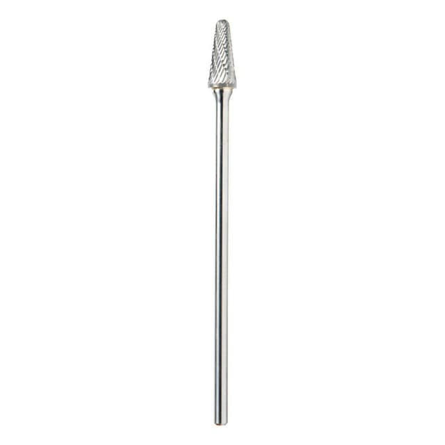1/2" x 7-1/8" Cone Shape Double Cut Burr Bit, 1/4" Shank