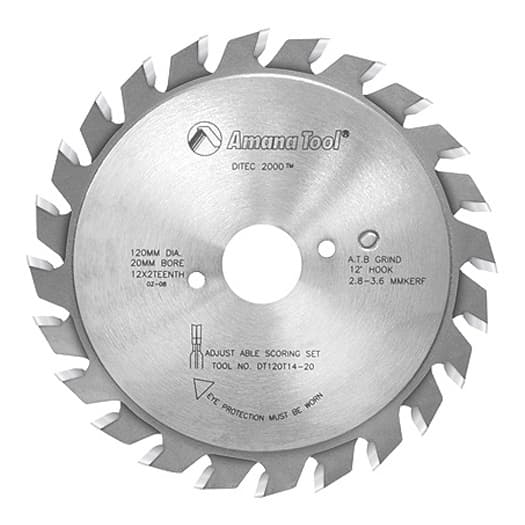 120mm x 24 Teeth Ditec 2000 Adjustable Scoring Set Saw Blade