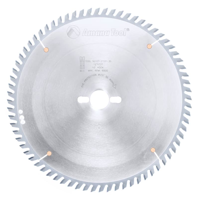 12" x 72 Teeth Rip/Cross-Cut Sliding Table Saw Blade, 30mm Bore Diameter