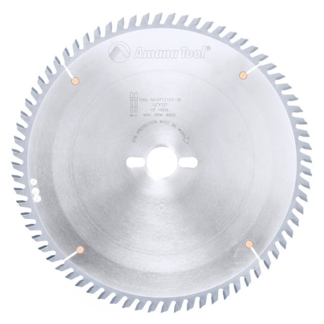 12" x 72 Teeth Rip/Cross-Cut Sliding Table Saw Blade, 30mm Bore Diameter