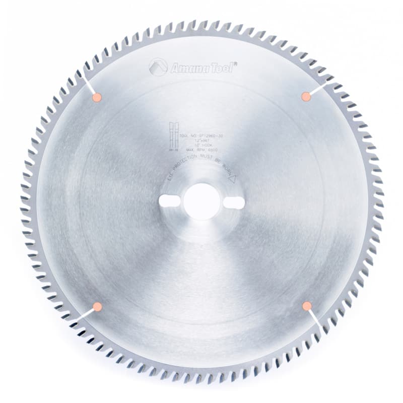 12" x 96 Teeth Rip/Cross-Cut Sliding Table Saw Blade, 30mm Bore Diameter