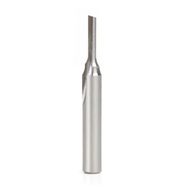 1/8" x 2" Plastic Cutting 'O' Straight Bit, 1-Flute, 1/4" Shank