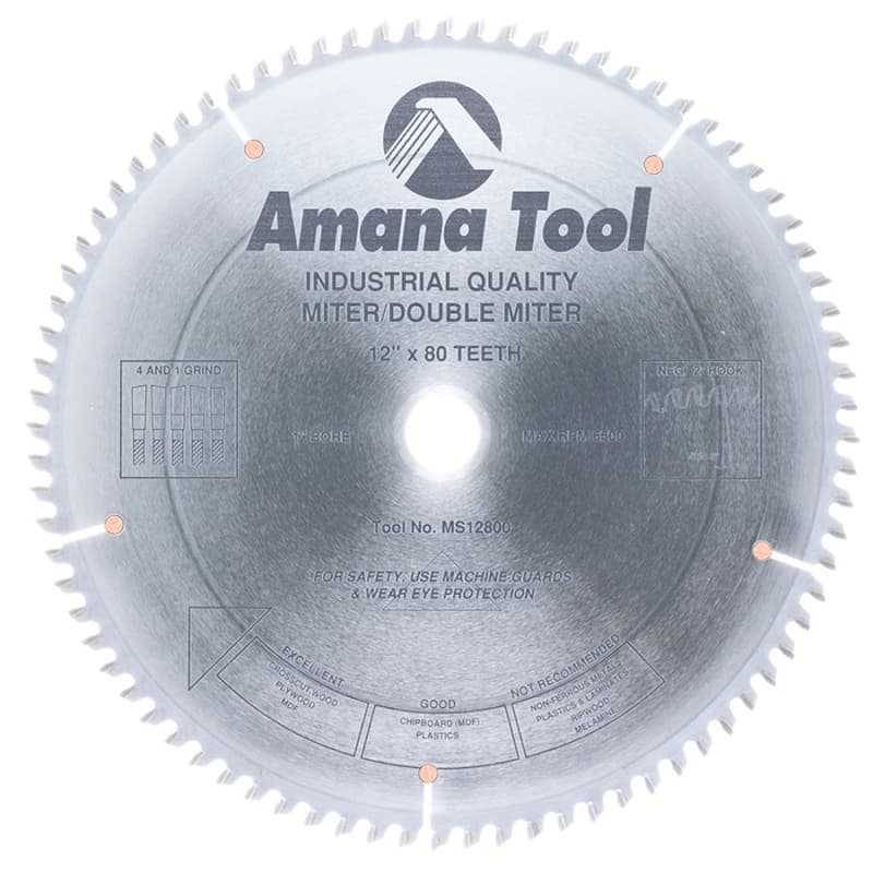 12" x 80 Teeth Rip/Cross-Cut Miter Saw Blade