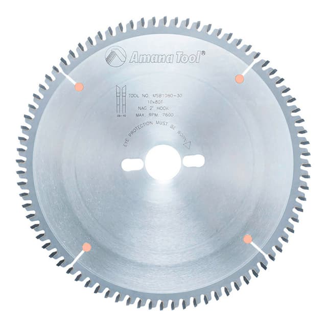 10" x 80 Teeth x -2° Double-Face Melamine Saw Blade, 30mm Bore