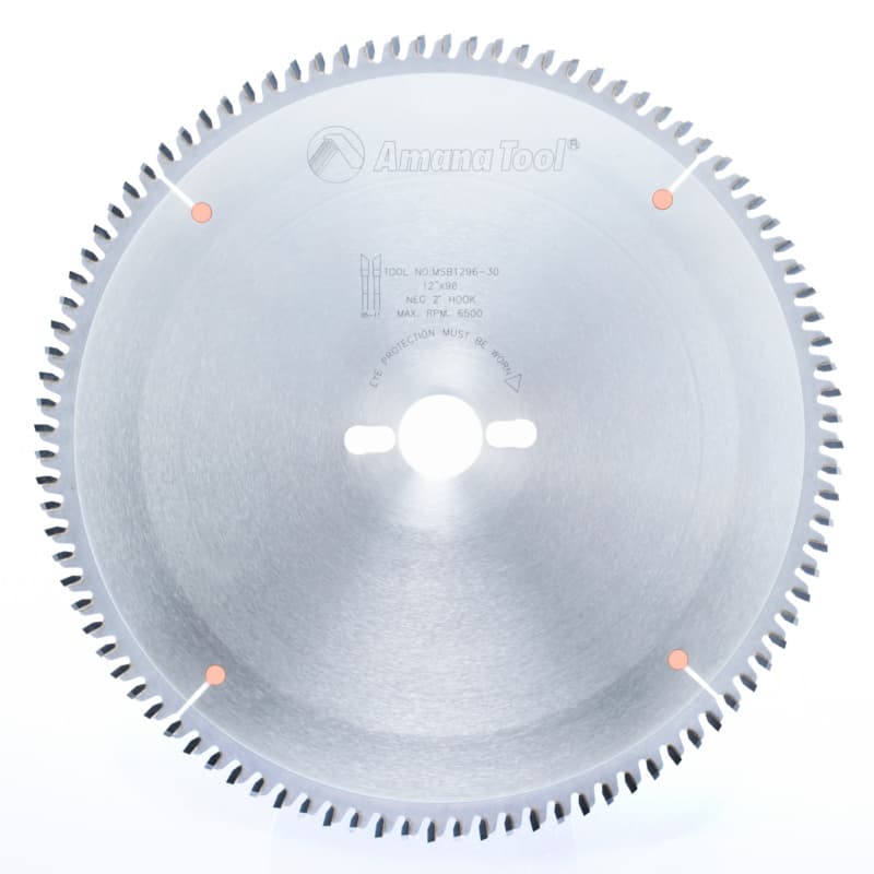 12" x 96" Teeth Double-Face Melamine Saw Blade, 30mm Bore
