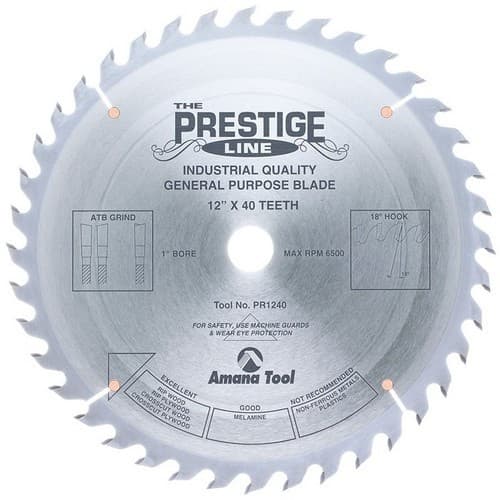 12" x 40 Teeth Ripping/Cross-Cut General Purpose Saw Blade