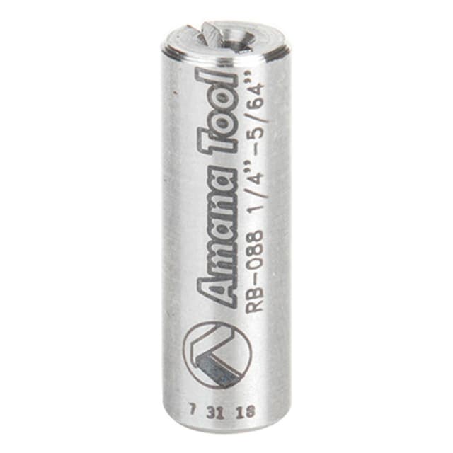 1/4" x 3/4" High Precision Steel Router Collet Reducer, 5/64" Shank