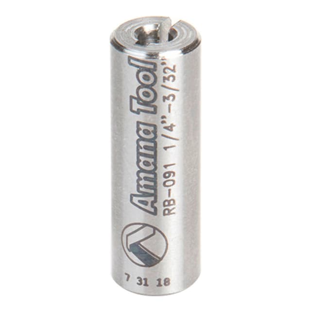1/4" x 3/4" High Precision Steel Router Collet Reducer, 3/32" Shank