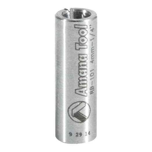 1/4" x 3/4" High Precision Steel Router Collet Reducer, 4mm Shank