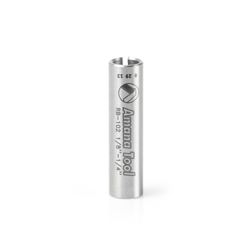 1/4" x 1" High Precision Steel Router Collet Reducer, 1/8" Shank