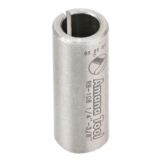 3/8" x 1" High Precision Steel Router Collet Reducer, 1/4" Shank