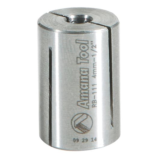 1/2" x 3/4" High Precision Steel Router Collet Reducer, 4mm Shank