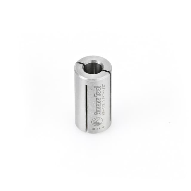 1/2" x 1" High Precision Steel Router Collet Reducer, 1/4" Shank