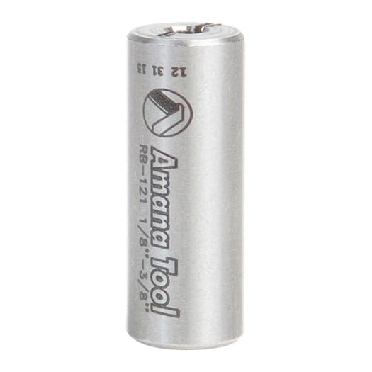 3/8" x 1" High Precision Steel Router Collet Reducer, 1/8" Shank