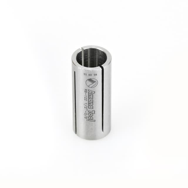 1/2" x 1-3/16" High Precision Steel Router Collet Reducer, 3/8" Shank