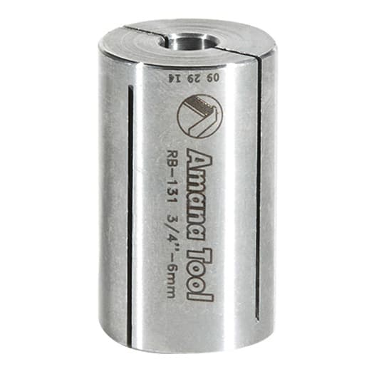 3/4" x 1-1/4" High Precision Steel Router Collet Reducer, 6mm Shank