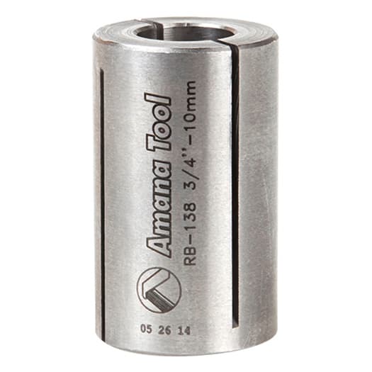 3/4" x 1-1/4" High Precision Steel Router Collet Reducer, 10mm Shank