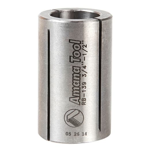 3/4" x 1-1/4" High Precision Steel Router Collet Reducer, 1/2" Shank