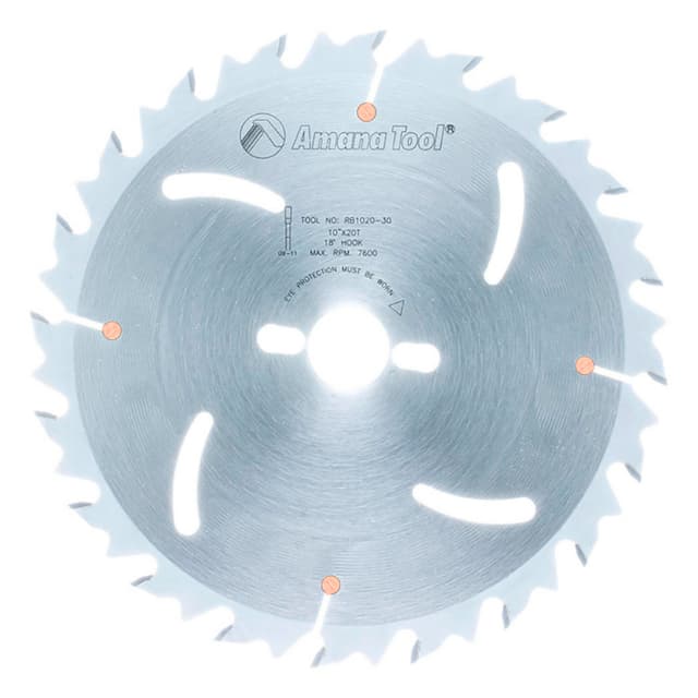 10" x 20 Teeth Euro Rip Saw Blade with Cooling Slot