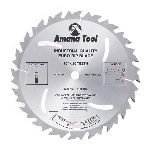 10" x 20 Teeth Euro-Rip Saw Blade