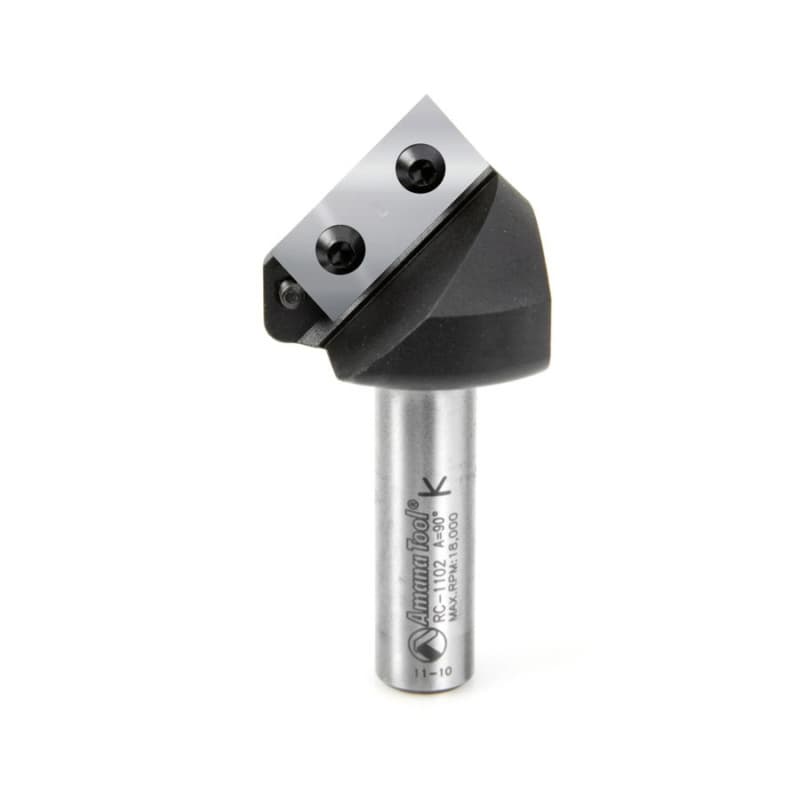 Insert V-Groove 90° x 3/4 x 1/2" Shank CNC Router Bit