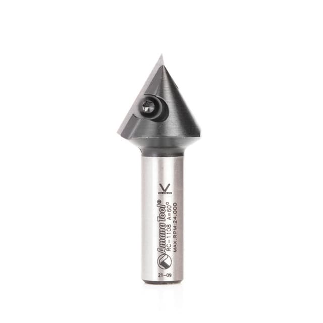 Insert V-Groove 60° x 1-1/16 Dia x 29/32 x 1/2" Shank CNC Router Bit